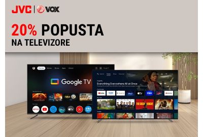 20% popusta na VOX i JVC televizore