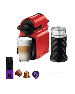 NESPRESSO Aparat za espresso kafu i aparat za pravljenje pene od mleka Inissia Red i Aeroccino 3, A3NC40EURE-TXSo cheap