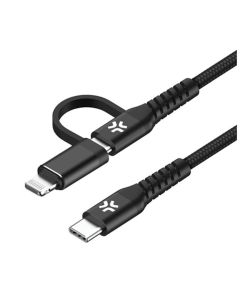 CELLY USB-C 2u1 100W USB-C i Lightning KablSo cheap