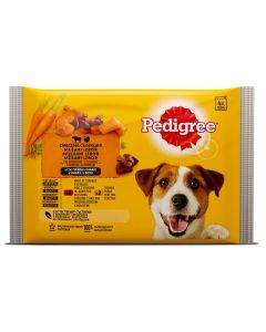 PEDIGREE Govedina sa Jagnjetinom i Ćuretina sa Šargarepom 4x100g Hrana za pseSo cheap