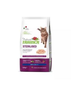 TRAINER NATURAL Cat Sterilised Adult Belo Meso 1.5kg Suva hrana za mačkeSo cheap