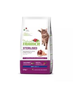 TRAINER NATURAL Cat Šunka za odrasle sterilisane mačke 1.5 kg So cheap