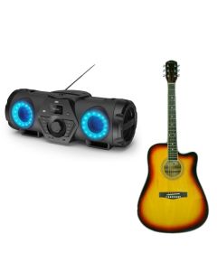 JVC RV-NB200BTBP Partybox + WAKERTONE W12C-SB EQ Akustična gitara BundleSo cheap