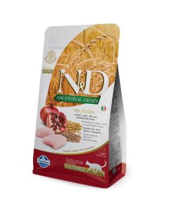 N&D ANCESTRAL GRAIN Cat Neutered Chicken and Pomegranate 300 g Hrana za mačkeSo cheap