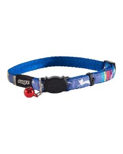 ROGZ Neocat 11mm Safelock Collar 20-31 cm Ogrlica za mačke Blue Candy StripesSo cheap