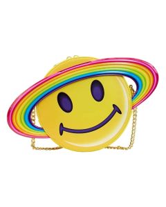 LOUNGEFLY Lisa Frank Yellow Rainbow Ring Saturn Cossbody TorbaSo cheap